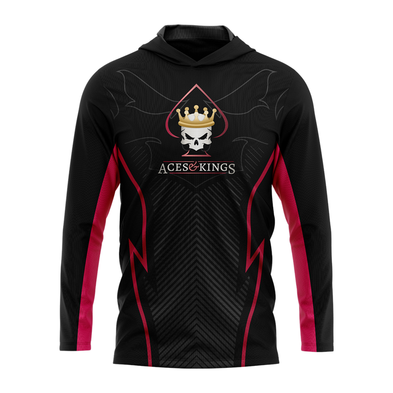 Aces & Kings Hooded Long Sleeve Shirt