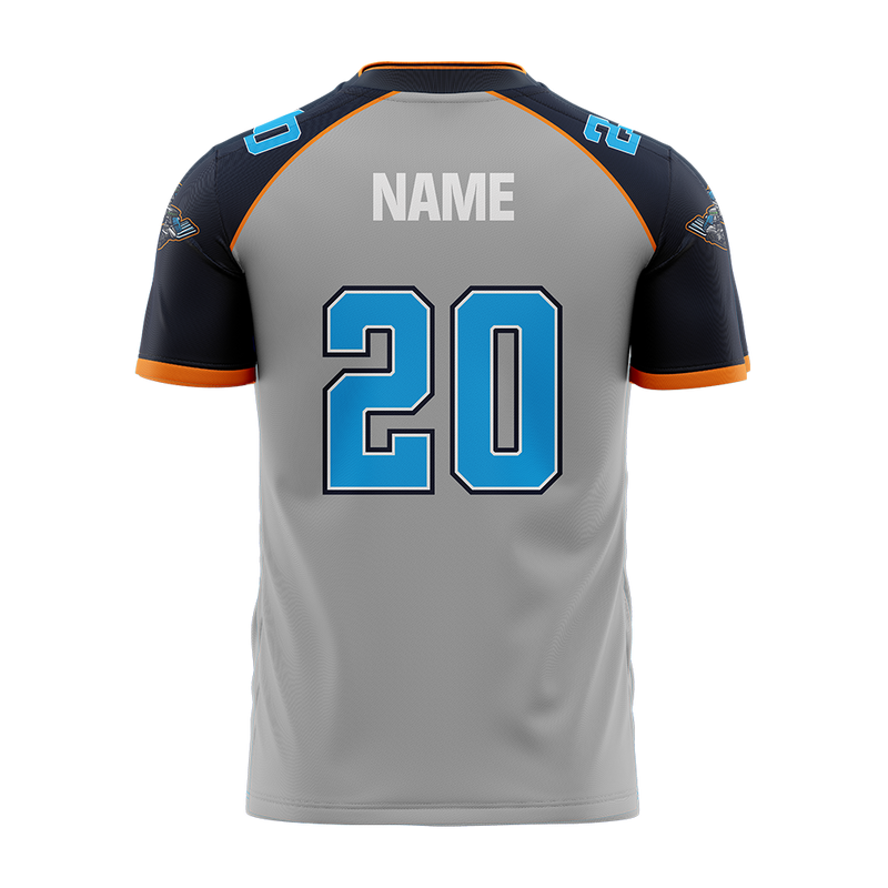 Motor City V8s Replica Football Jersey - Grey