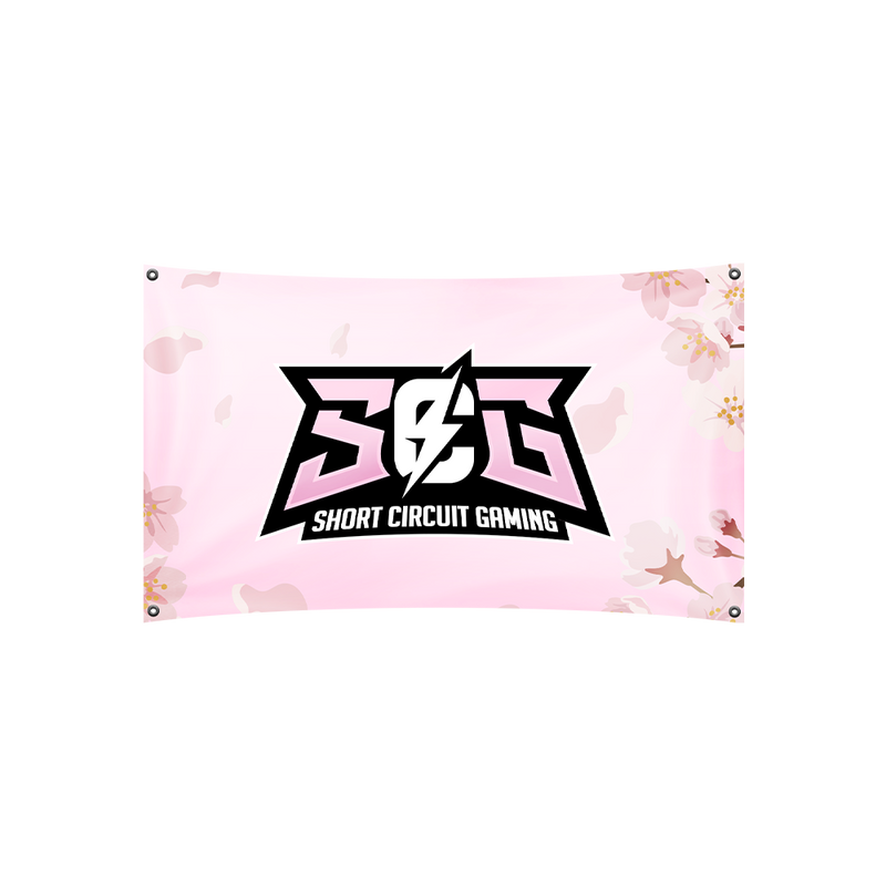 Short Circuit Cherry Blossom Flag